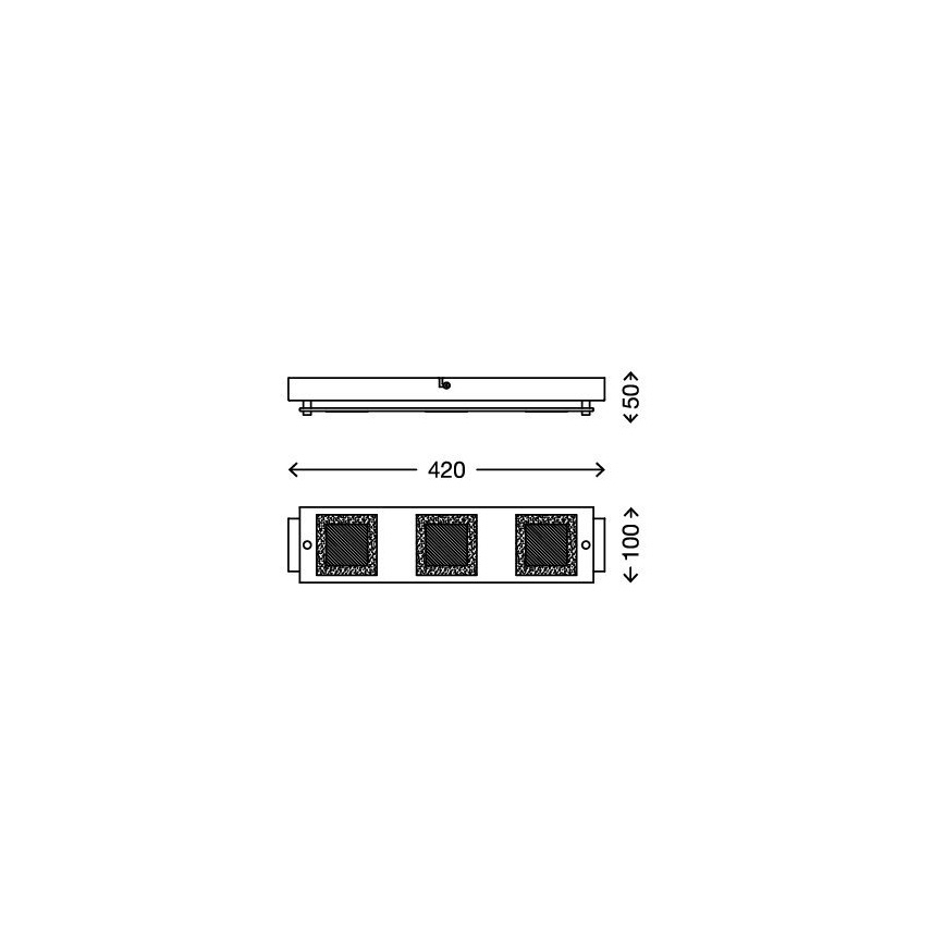 Briloner 3153-038 - LED griestu gaismeklis PLAZA 3xLED/5W/230V