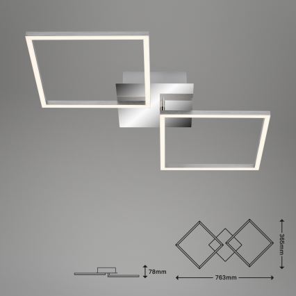 Briloner 3182-018 - LED Aptumšojama griestu lampa FRAME 2xLED/15,5W/230V