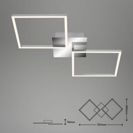 Briloner 3192-018 - LED Griestu gaismeklis FRAMES 2xLED/16W/230V