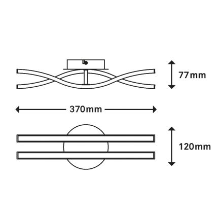 Briloner 3194-029 - LED Pieliekama lustra GO 2xLED/6W/230V