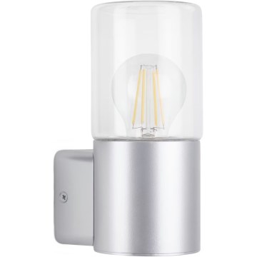 Briloner 320504TF - Āra sienas lampa 1xE27/12W/230V IP44 sudraba