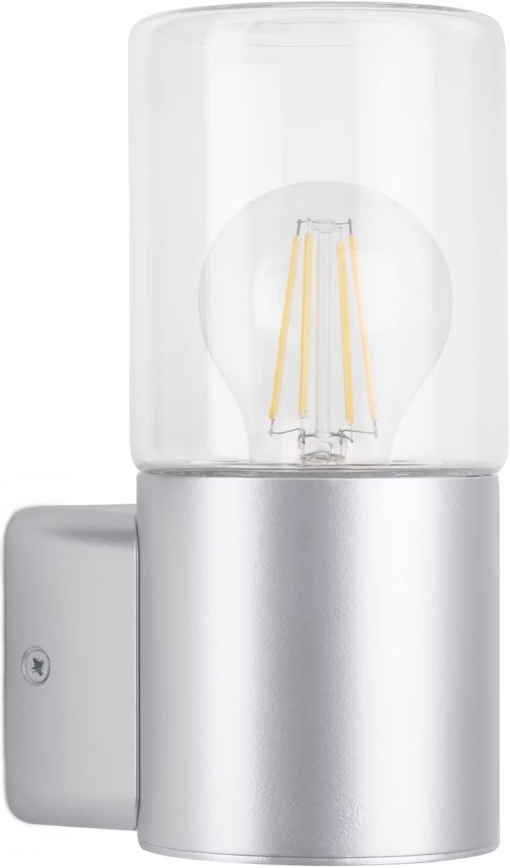 Briloner 320504TF - Āra sienas lampa 1xE27/12W/230V IP44 sudraba