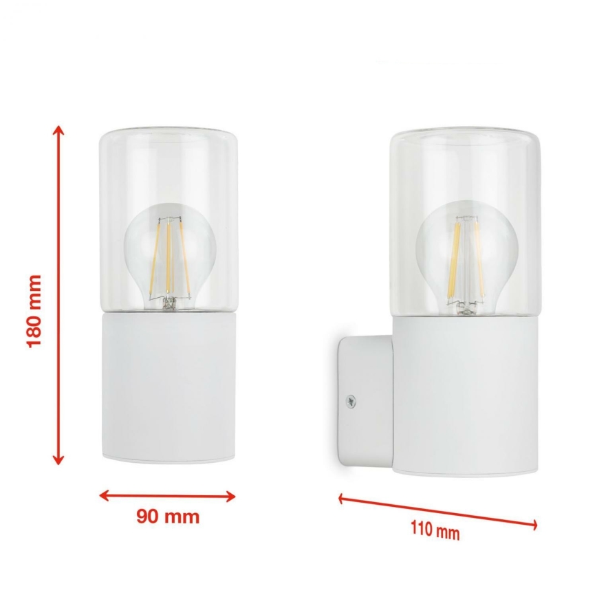Briloner 320506TF - Āra sienas lampa 1xE27/12W/230V IP44 balta