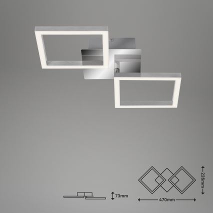 Briloner 3207-018 - LED Griestu lampa FRAMES 2xLED/8W/230V