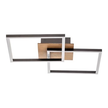 Briloner 3210-014 - LED Aptumšojama griestu lampa FRAME 2xLED/11W/230V brūna