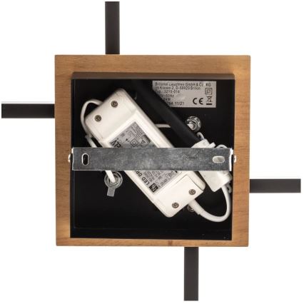 Briloner 3210-014 - LED Aptumšojama griestu lampa FRAME 2xLED/11W/230V brūna