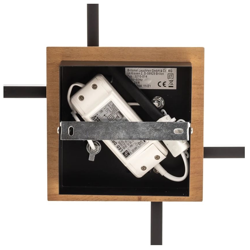 Briloner 3210-014 - LED Aptumšojama griestu lampa FRAME 2xLED/11W/230V brūna