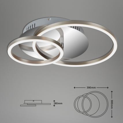 Briloner 3222-018 - LED Aptumšojams griestu gaismeklis FRAMES LED/30W/230V