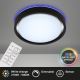 Briloner 3227-015 - LED RGB Aptumšojama griestu lampa ar sensoru TALENA LED/24W/230V melna + tālvadības pults