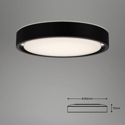 Briloner 3227-015 - LED RGB Aptumšojama griestu lampa ar sensoru TALENA LED/24W/230V melna + tālvadības pults