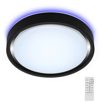 Briloner 3227-015 - LED RGB regulējams griestu gaismeklis ar sensoru TALENA LED/24W/230V melns + tālvadības pults