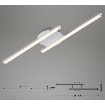 Briloner 3257-029 - LED Virsapmetuma lustra GO 2xLED/6W/230V