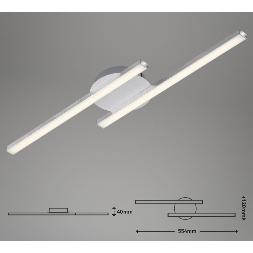 Briloner 3257-029 - LED Virsapmetuma lustra GO 2xLED/6W/230V