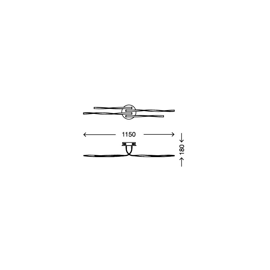 Briloner 3340-042 - LED Aptumšojama griestu lampa TWIN 4xLED/7,5W/230V