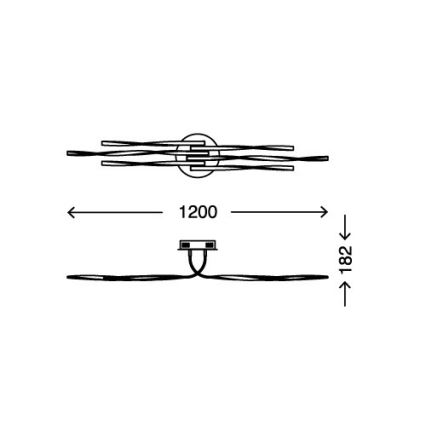 Briloner 3340-062 - LED aptumšojams griestu gaismeklis TWIN 6xLED/7,5W/230V