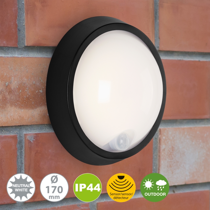 Briloner 3352-015 - LED Āra lampa ar sensoru HELSINKI LED/12W/230V IP44
