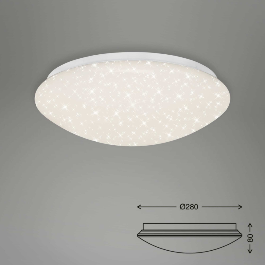 Briloner 3373-016 - LED aptumšojama griestu lampa STARRY LED/15W/230V 3000-6500K diam. 28 cm balta + tālvadības pults