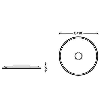 Briloner 3392-015 - LED Griestu gaismeklis FREE LED/22W/230V d. 42 cm