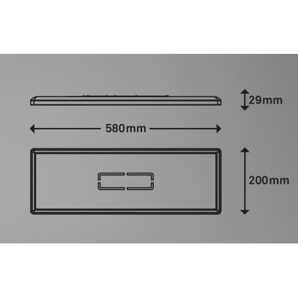 Briloner 3394-014 - LED Griestu gaismeklis FREE LED/22W/230V 58x20 cm