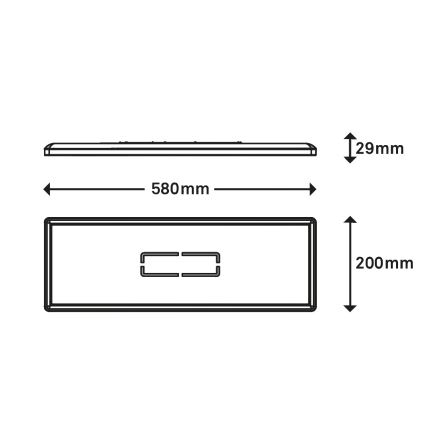 Briloner 3394-015 - LED Griestu gaismeklis FREE LED/22W/230V 58x20 cm