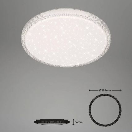 Briloner 3412-016 - LED dimmējams griestu gaismeklis STAR SKY LED/24W/230V 3000/4000/6000K Ø 39 cm + tālvadības pults