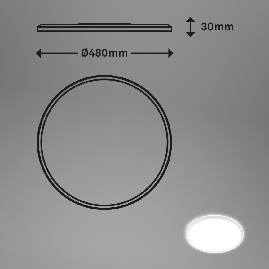 Briloner 3428-016 - LED Griestu lampa SLIM LED/30W/230V