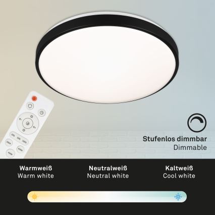 Briloner 3430-015 - LED Aptumšojama griestu lampa MANNY LED/48W/230V + tālvadības pults