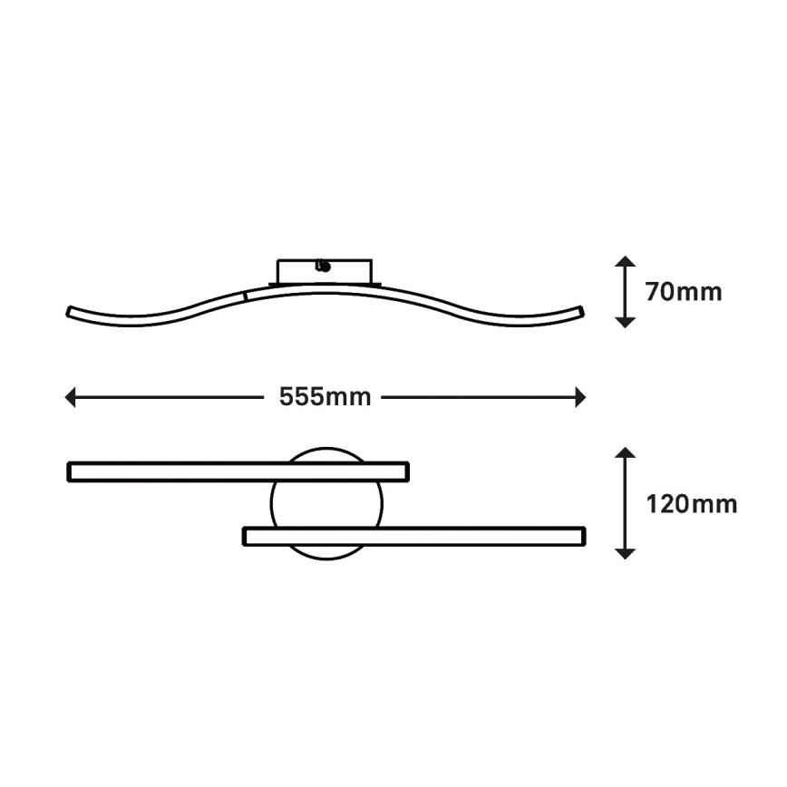 Briloner 3449-015 - LED Virsapmetuma lustra GO 2xLED/6W/230V