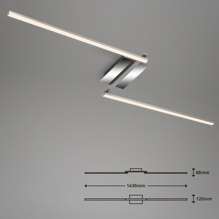 Briloner 3500-018 - LED Virsapmetuma lustra STAFF 2xLED/6W/230V