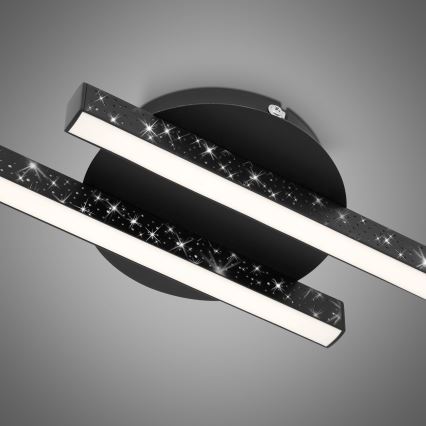 Briloner 3517-025 - LED Virsapmetuma lustra REY 2xLED/6W/230V melna