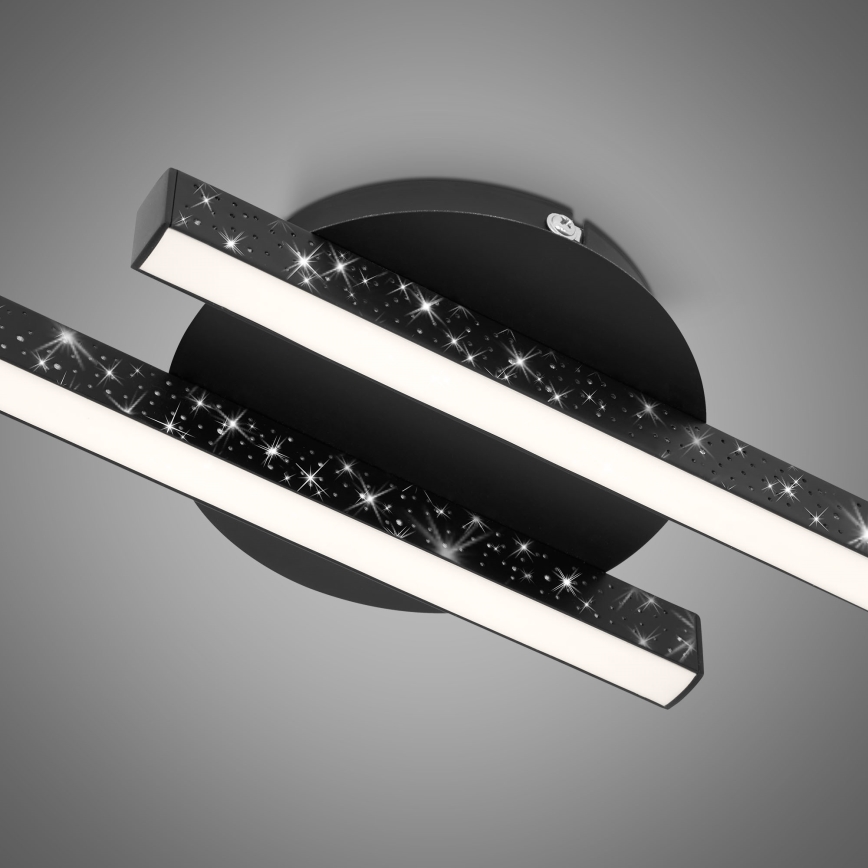 Briloner 3517-025 - LED Virsapmetuma lustra REY 2xLED/6W/230V melna