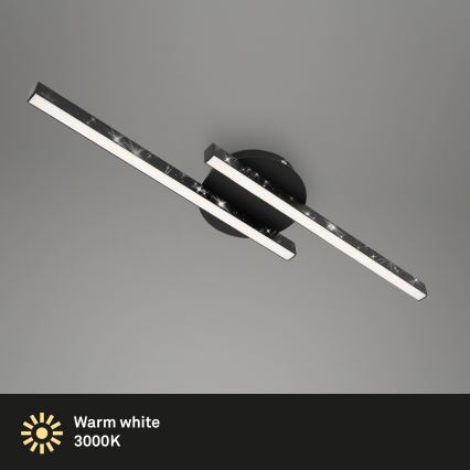 Briloner 3517-025 - LED Virsapmetuma lustra REY 2xLED/6W/230V melna