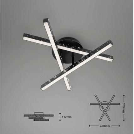 Briloner 3518-035 - LED Virsapmetuma lustra REY 3xLED/5W/230V