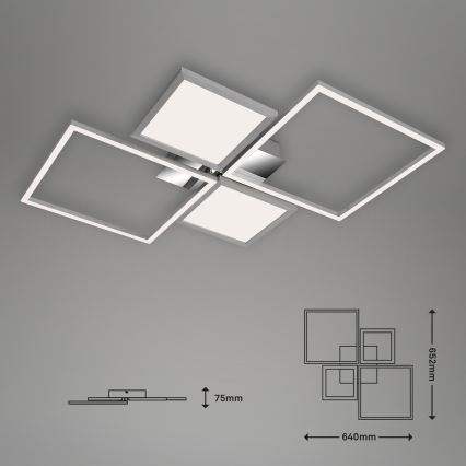 Briloner 3530-018 - LED Aptumšojama virsapmetuma lustra FRAME LED/40W/230V 3000-6500K + tālvadības pults