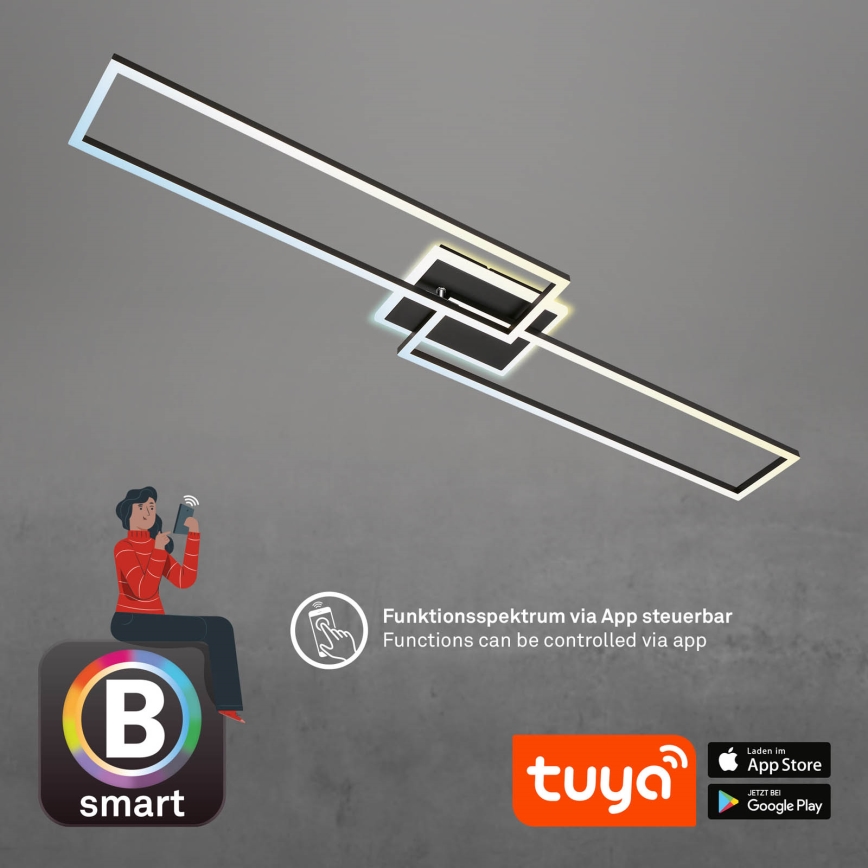 Briloner 3538-015 - LED Aptumšojama lustra FRAME 2xLED/20W/230V 2700-6500K Wi-Fi Tuya + tālvadības pults