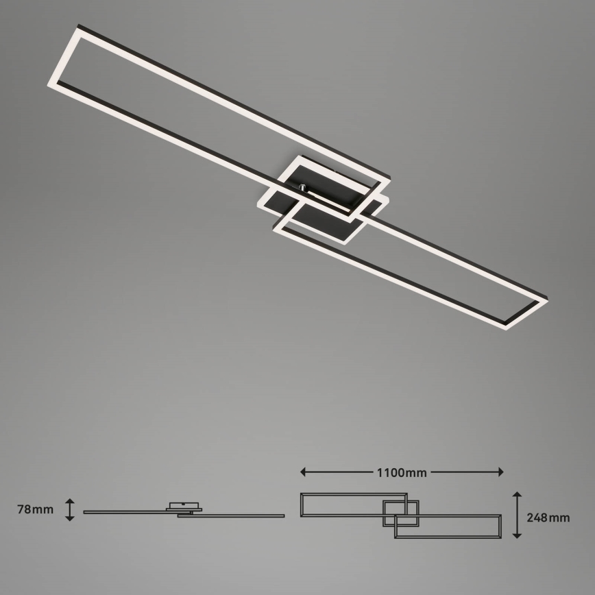 Briloner 3538-015 - LED Aptumšojama lustra FRAME 2xLED/20W/230V 2700-6500K Wi-Fi Tuya + tālvadības pults