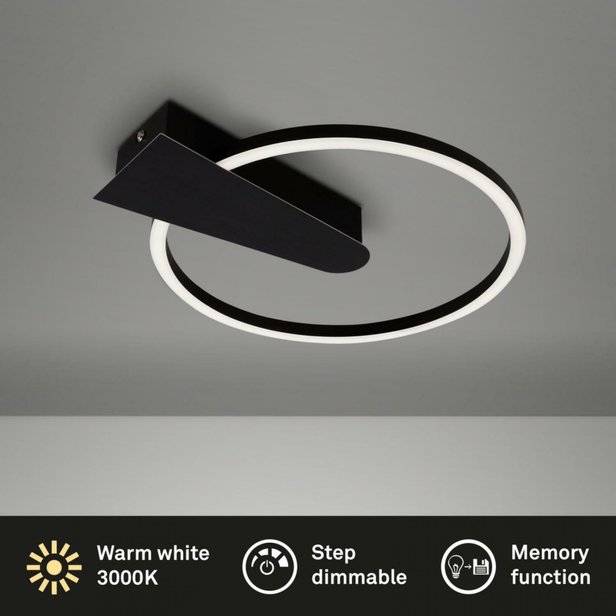 Briloner 3542-015 - LED Aptumšojama griestu lampa NICO LED/12W/230V melna