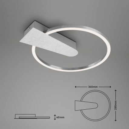 Briloner 3542-018 - LED Aptumšojama griestu lampa NICO LED/12W/230V hroms
