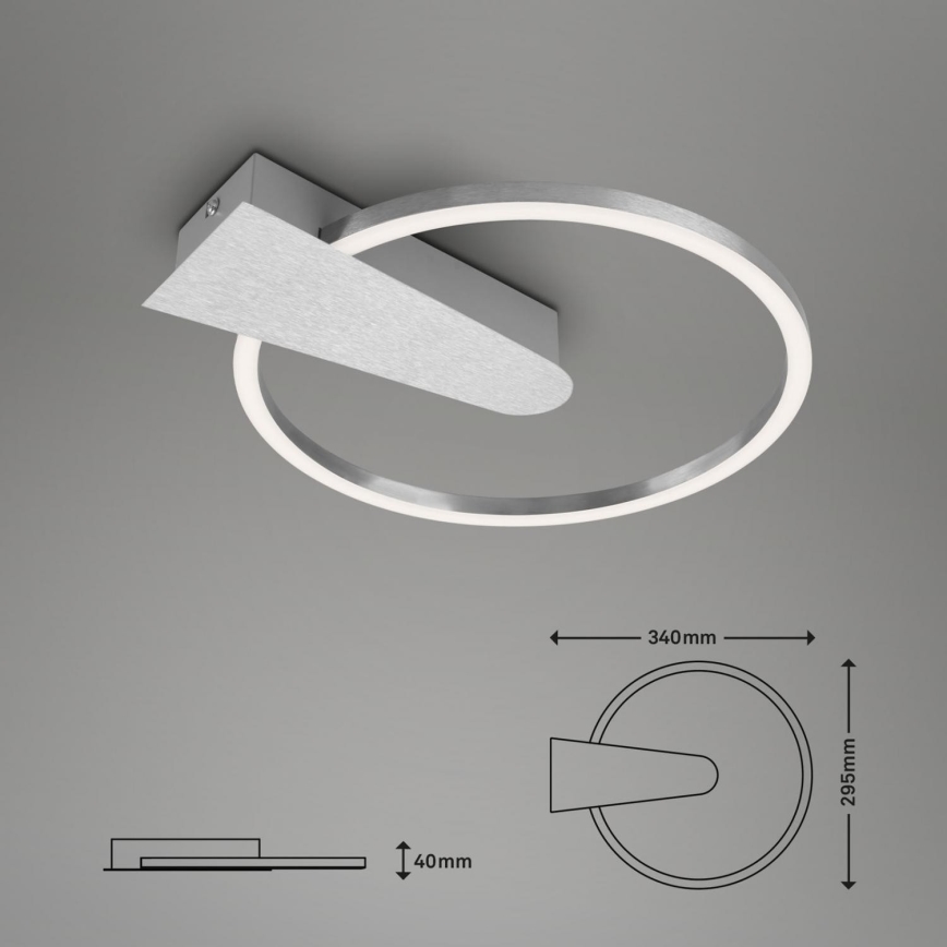 Briloner 3542-018 - LED Aptumšojama griestu lampa NICO LED/12W/230V hroms