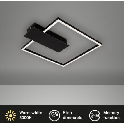 Briloner 3544-015 - LED Aptumšojama griestu lampa NICO LED/12W/230V melna