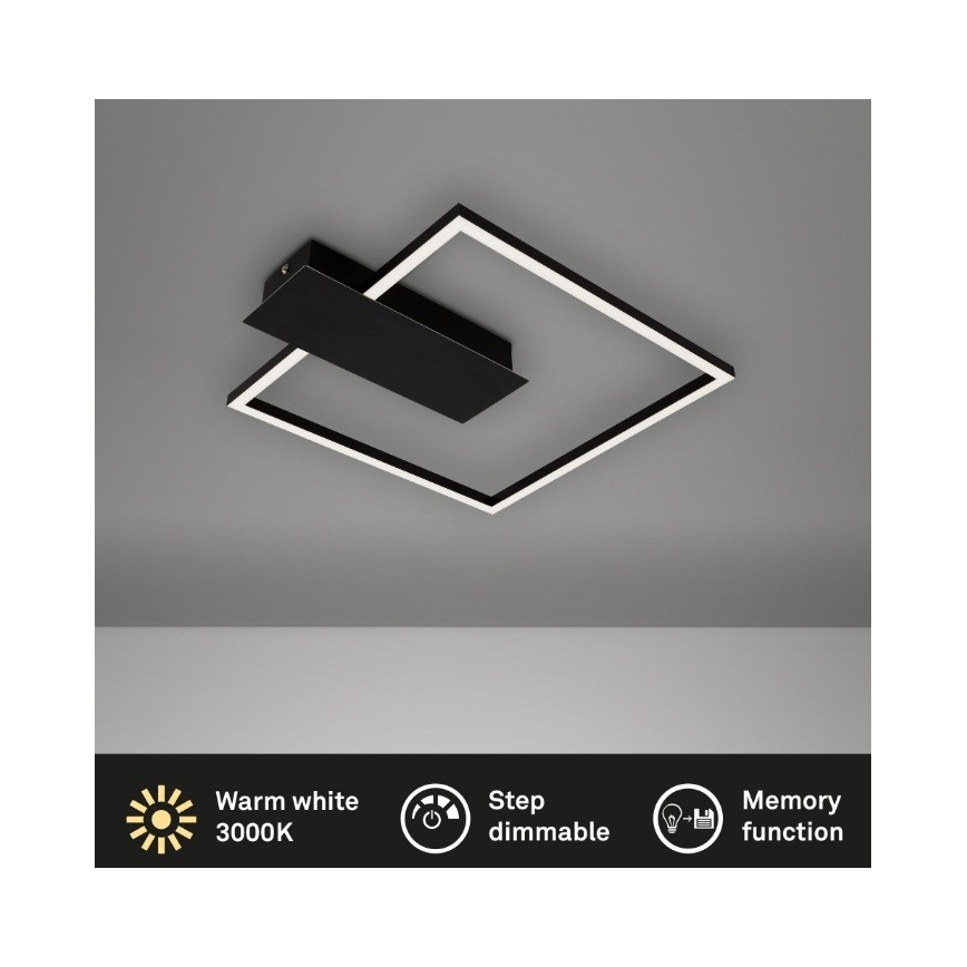 Briloner 3544-015 - LED Aptumšojama griestu lampa NICO LED/12W/230V melna
