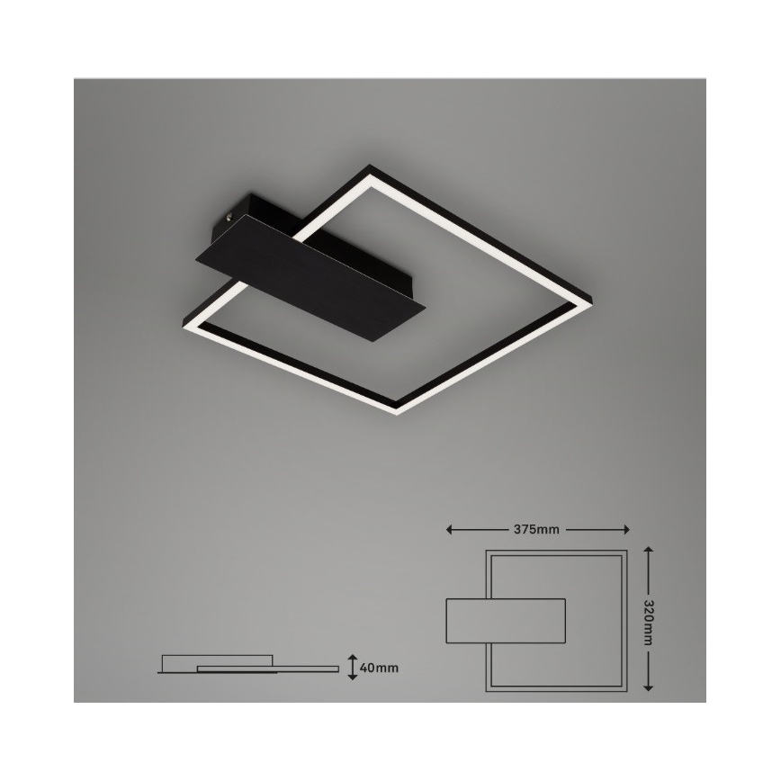Briloner 3544-015 - LED Aptumšojama griestu lampa NICO LED/12W/230V melna