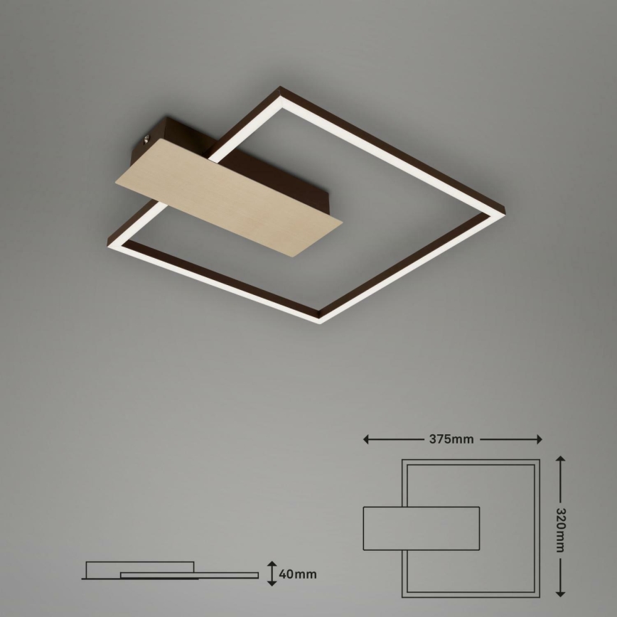Briloner 3544-017 - LED Aptumšojama griestu lampa NICO LED/12W/230V zelta