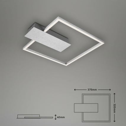 Briloner 3544-018 - LED Aptumšojama griestu lampa NICO LED/12W/230V hroms