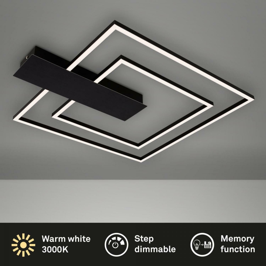 Briloner 3545-015 - LED Aptumšojama griestu lampa NICO LED/25W/230V melna
