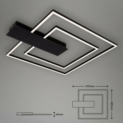 Briloner 3545-015 - LED Aptumšojama griestu lampa NICO LED/25W/230V melna