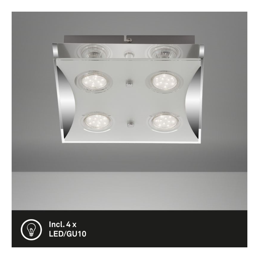 Briloner 3572-048 - LED Griestu lampa FLASH 4xGU10/3W/230V