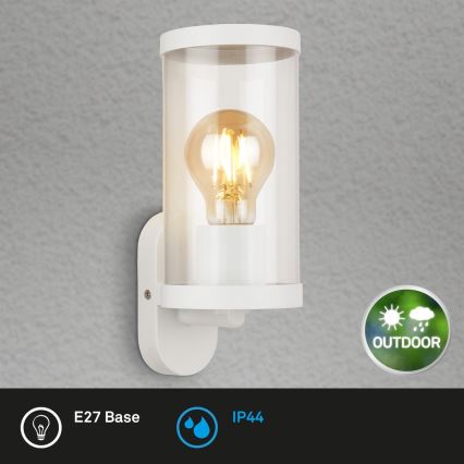 Briloner 3600-016 - Āra sienas lampa KAIRO 1xE27/12W/230V IP44 balta