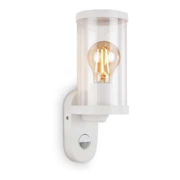 Briloner 3628-016 - Āra sienas lampa ar sensoru KAIRO 1xE27/12W/230V IP44 balta