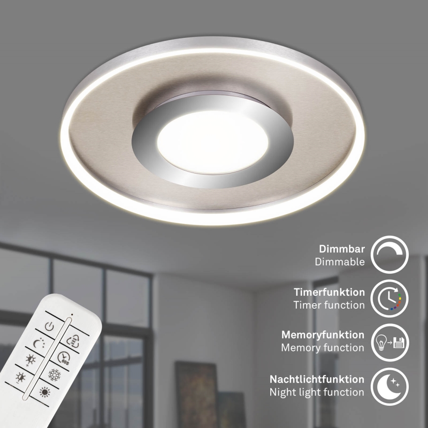 Briloner 3640-012 - LED Aptumšojama griestu lampa LED/25W/230V 2700-6500K + tālvadības pults